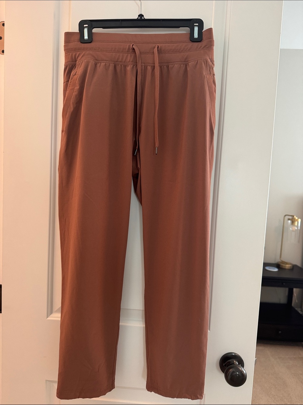 Free Fly Apparel Women's Cropped Drawstring Pants in Rust Brown
